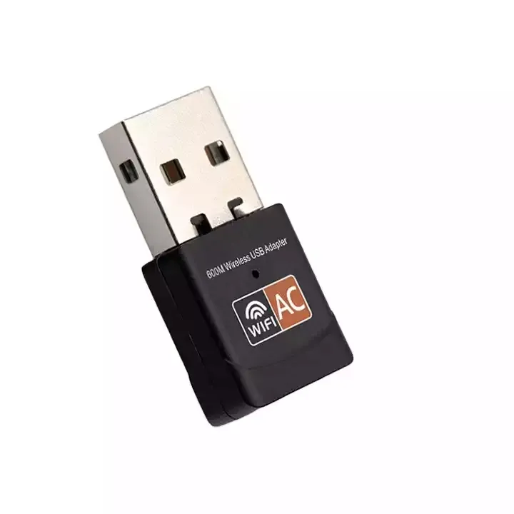 무선 USB 어댑터 600M Bps 듀얼 밴드 2.4GHz/5.8GHz 네트워크 카드 PC 와이파이 수신기 호환 802.11ac/b/g/n