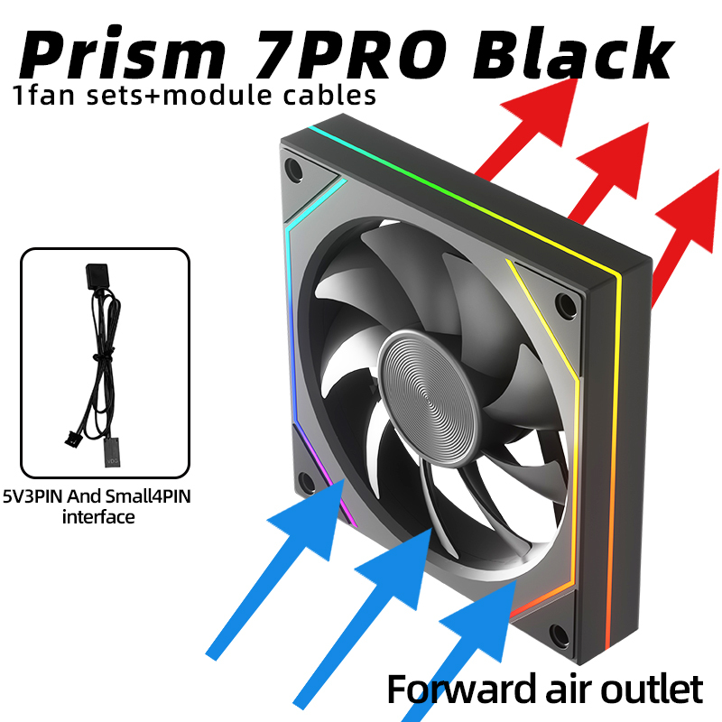 Ventilador de extracción negro
