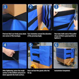 Cinta de flejado ajustable, correas de palé de plástico para logística de lona para embalaje de palé de bucle de gancho reutilizable, correa de encuadernación - Product Image 4