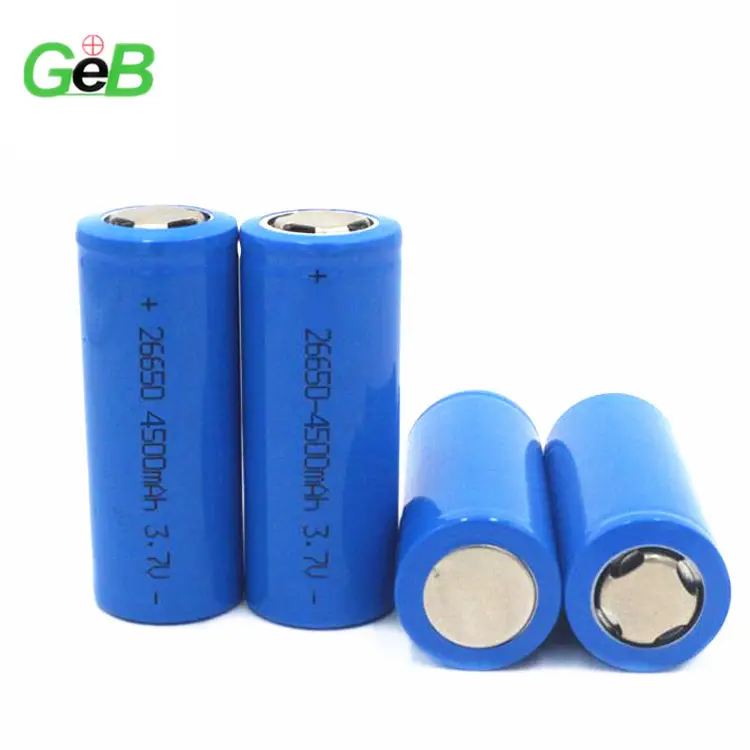 Grossiste 2000 Cycle profond MR Batterie GEB 26650 3.7v 4500mAh Cylindrique Li ion Batterie Rechargeable pour lampe de Poche LED