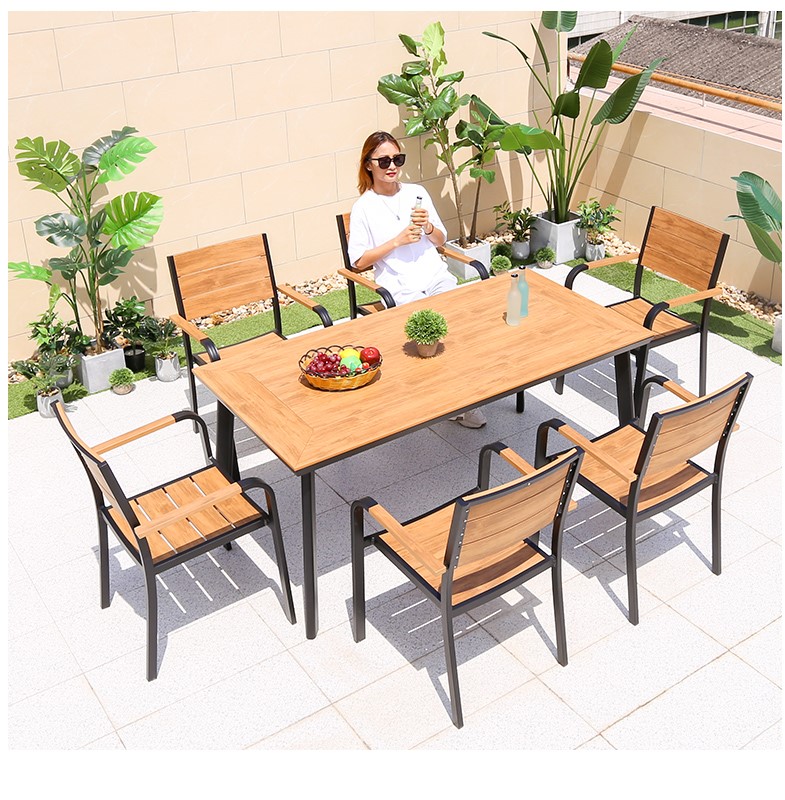 Chouvant Hot selling fast and durable outdoor garden Plastic outdoor chair plastic wood furniture leisure dining chair