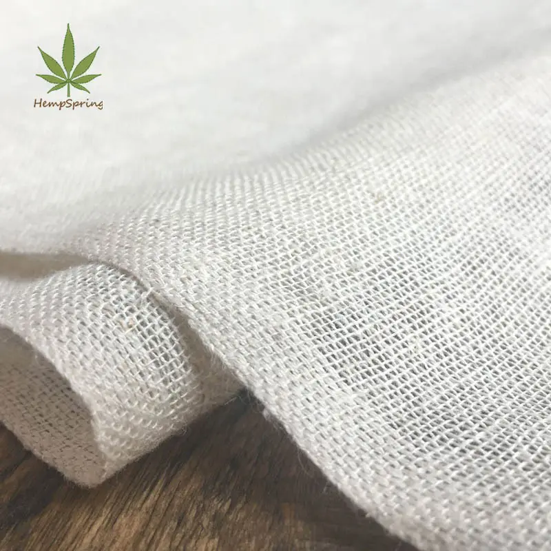 HempSpring Hữu Cơ Gai Muslin Dệt Vải Gai Dầu Cho Áo Sơ Mi Và Trang Chủ Dệt May 1 Người Mua 55% Gai Dầu 45% Hữu Cơ Bông