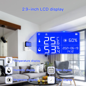 Nuevo Tuya Wifi Smart Home Digital interior higrómetro termómetro temperatura y humedad Monitor Sensor con pantalla LCD