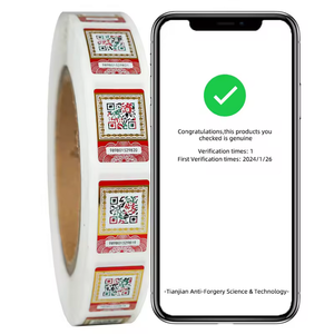 Manufacturer Customized Quality Security Die Cut Laser QR <strong>Code</strong> Sticker with <strong>Verification</strong> System - Product Image 1