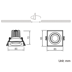 תאורה מסחרית מתכווננת מדלקת אורות 8w גבוהה lumen גבוה ip65 זכוכית מפזרת cob מקורה זרקור מקורה