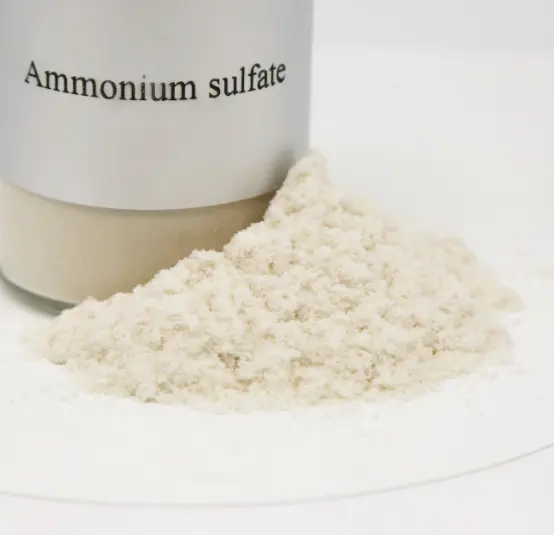 Fornecimento de sulfato de amônio de grau industrial com 21% de teor de nitrogênio, matérias-primas para fertilizantes para a agricultura