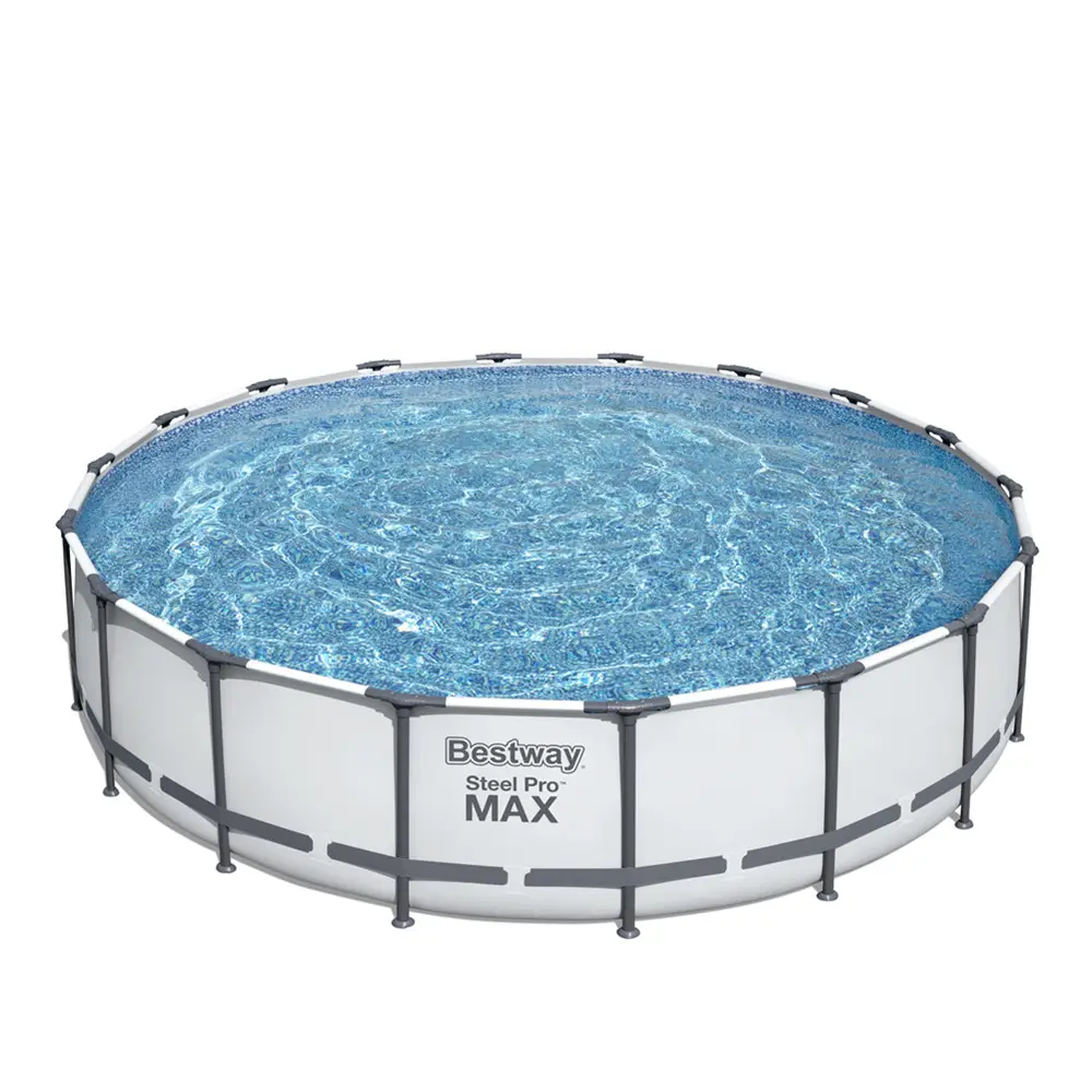 Bestway 56462 steel frame pool set round shape removable outdoor frame swimming pool