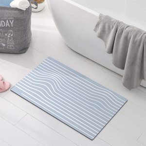 新设计可洗印花柔软浴室防滑淋浴地毯快干梅花浴垫 - Product Image 4