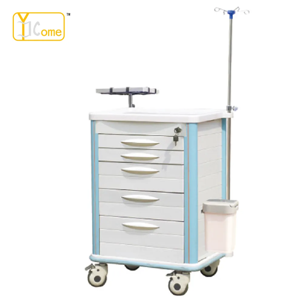 YKS012-1 High Quality Abs Medicine Hospital Trolley