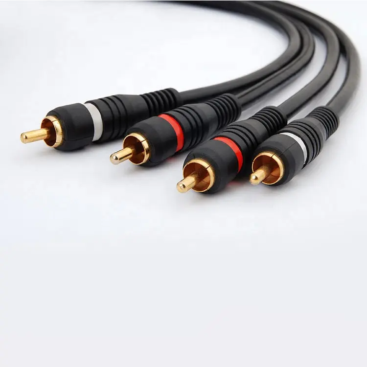 Colorful PVC Model 2RCA PhonoにMale 2 RCA男性Audio Cable