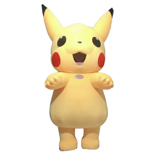 Costume da mascotte pikachu di alta qualità personaggio dei cartoni animati 2m/2.6m costume da mascotte gonfiabile per adulti