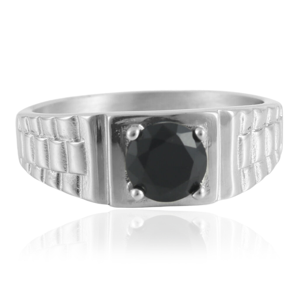 Steel-colored black gemstone (US grade)