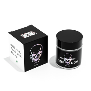 Sang Trọng 2Oz 3Oz 4Oz Trẻ Em Chịu Mài Mòn Màu Đen Glass Container Thảo Mộc 3.5Gram Flower Bud Lưu Trữ Vòng Cr Lọ Thủy Tinh Với Hộp Giấy - Product Image 1