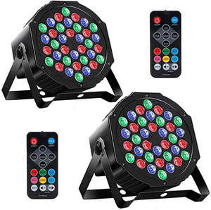 DJ ışıkları 36 LED RGB aydınlatma 9 modları DMX ses aktif sahne spot led Par ışıkları uzaktan kumanda ile - Product Image 4