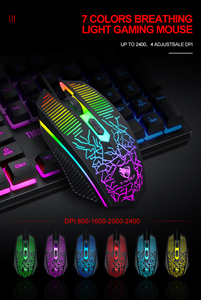 Alfombrilla de ratón RGB para Gaming, Combo de teclado, auriculares, Kit de ratón 4 en 1 para ordenador, nuevo diseño - Product Image 3