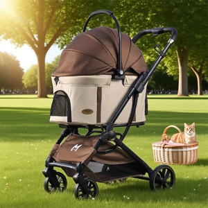 Desigm baru PC210 Harga Murah logo kustom keranjang besar kereta dorong anjing untuk anjing sedang - Product Image 4