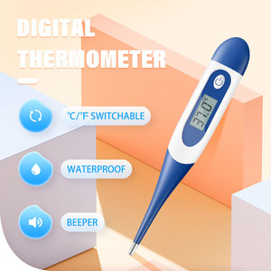 Nueva versión Dos dígitos 60 segundos termómetros médicos 0,1 ° C precisión impermeable termómetro digital inteligente