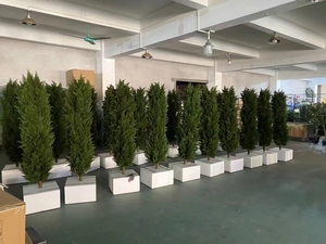 High Quality Tall Cedar Tree Artificial Boxwood Grass High Quality <strong>Cypress</strong> Tree in PE Material - Product Image 5