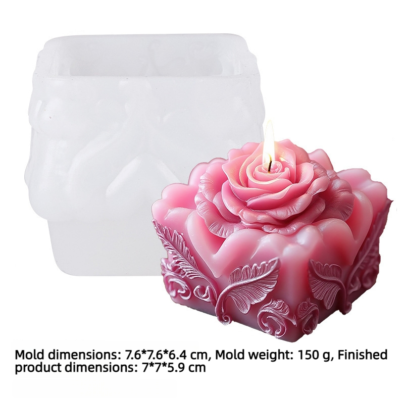 Moule géométrique en forme de rose "C love" - 76 x 76 x 64 cm