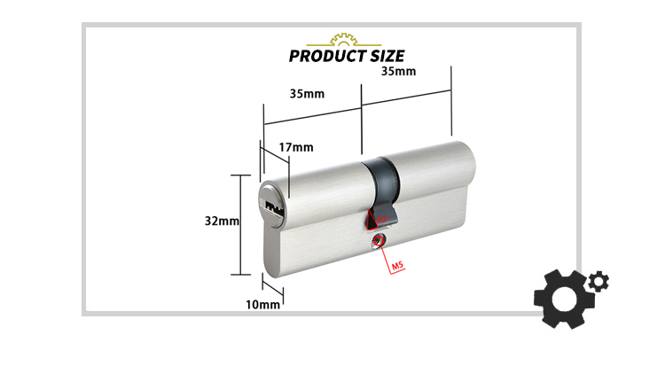 EADER European market  zinc double door SN lock cylinder with brass computer key Customizable lock cylinder
