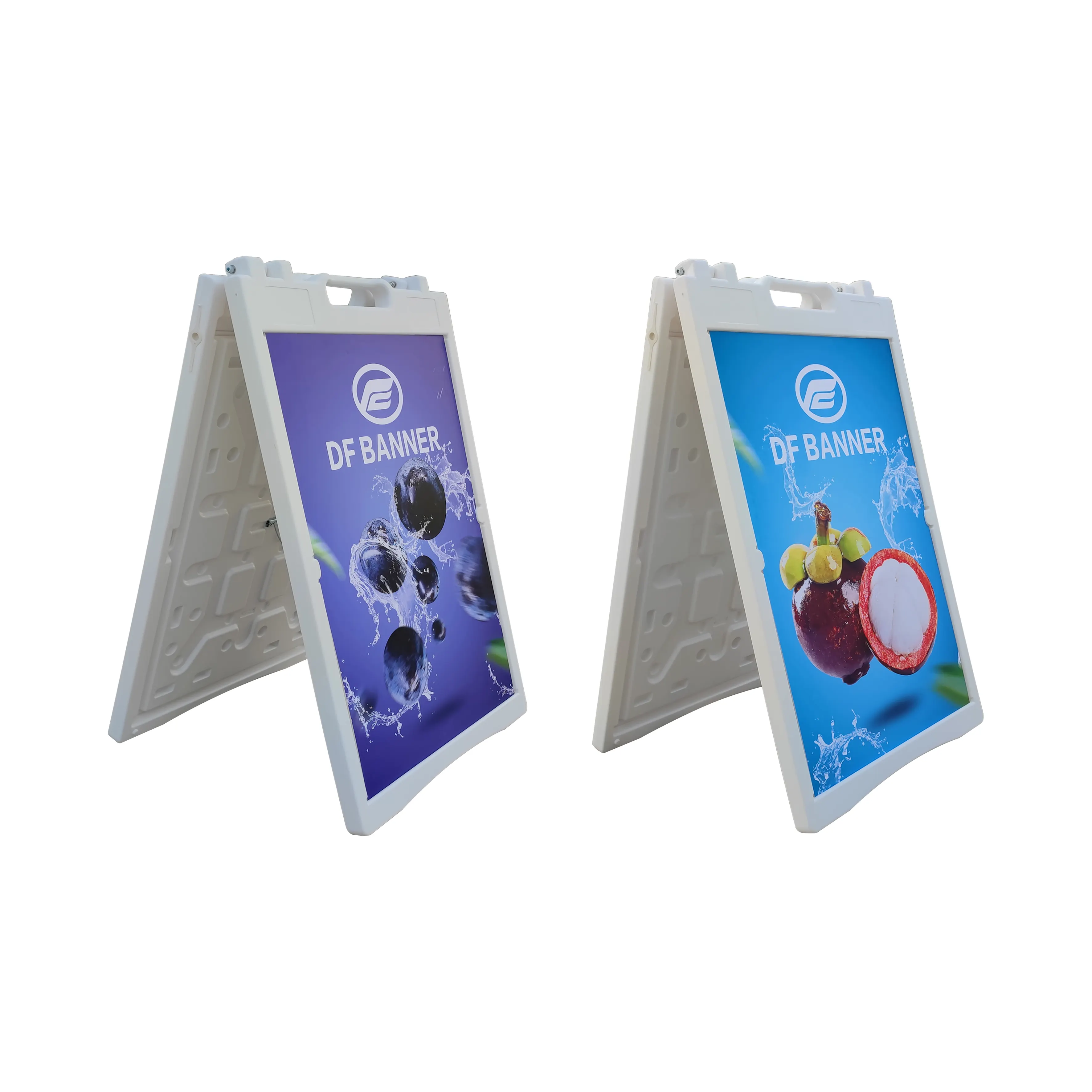 Duurzaam Plastic Frame Wateroverstroming Type A-Vorm Poster Banner Stand Opvouwbaar Display Rack Voor Promotie