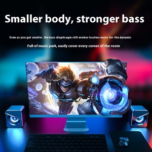 USBワイヤードデスクトップBluetoothサブウーファースーパーベース3W出力メモリーカード屋外用ホームオーディオコンピュータスピーカー卸売 - Product Image 3