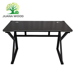 Mesa de juegos para ordenador, escritorio de oficina en forma de K, color negro - Product Image 3