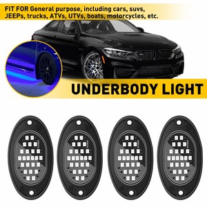 Auxito 24 <strong>LED</strong> Blue High Brightness Multifunction Neon Underglow Kit Waterproof Light for ATV UTV SUV Off Road Car DC <strong>12V</strong> (4 Pcs) - Product Image 3