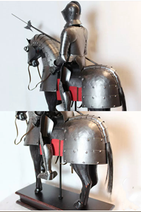 2024新しいプロモーション歴史的な中世の鎧の像騎士の馬の像 - Product Image 5