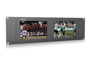 LILLIPUT RM-7028S 2*7&quot; 3RU Pull-out Rack Mount Video Monitor with 1280*800 <strong>LED</strong> IPS Screen SDI, HDMI, <strong>YPbPr</strong> for Broadcasting - Product Image 3