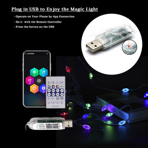 50LEDs noel dize ışık adresli RGB renk değiştirme tatil aydınlatma müzik Sync RGBIC şenlikli dize ışık - Product Image 2