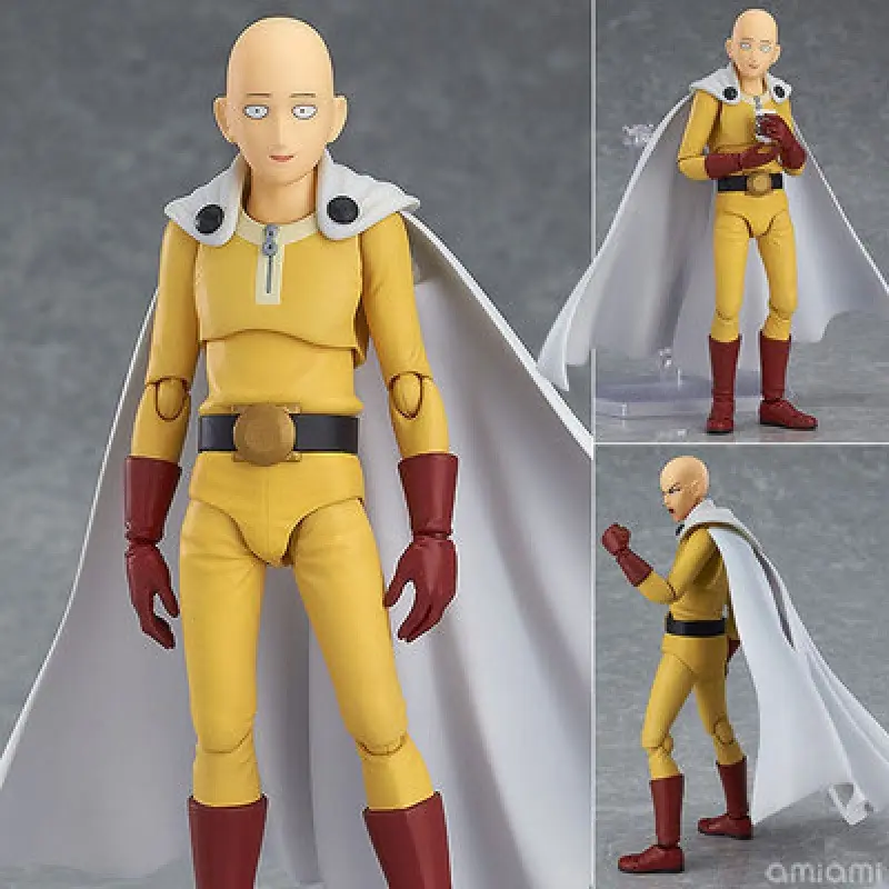 Un pugno uomo Saitama a capo scoperto Action Figure articolata giunti mobili in vinile Anime statuetta bambola da collezione giocattoli