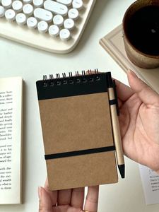 Pequeña Oficina contabilidad escritura simple impreso personalizado bolsillo espiral cuaderno diario Mini Bloc de notas con bolígrafo - Product Image 6