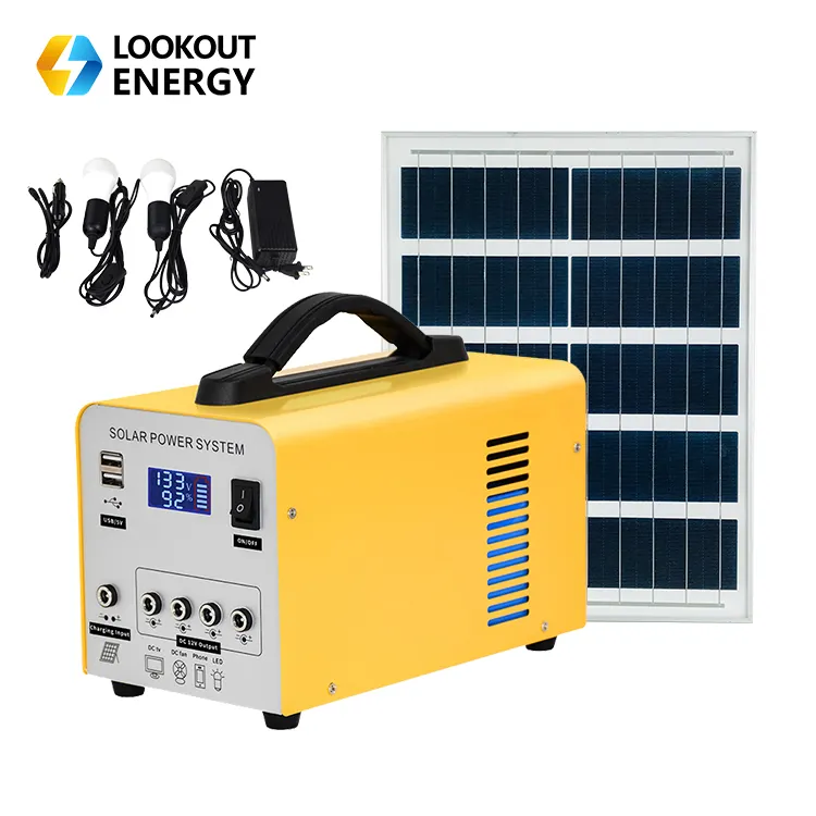 Sistema de energía de montaje Solar portátil, iluminación de emergencia para exteriores, Camping y hogar, 10w, 50w, nuevo producto