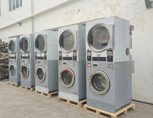 Coin <strong>Operated</strong> Washing Machine , Commercial Laundry Machine Stack Washer Dryer - Product Image 5