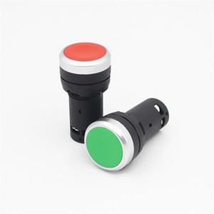 Flat <strong>Red</strong> Head 22mm One-piece Momentary Function 1no +1nc Push <strong>Button</strong> Switch - Product Image 5
