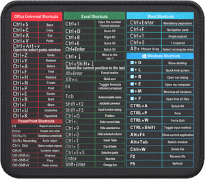 Alfombrilla de escritorio con acceso directo de Excel, alfombrilla de ratón con acceso directo para teclado, versión en inglés, alfombrilla de ratón para ordenador de oficina, alfombrilla de ratón con teclas de acceso directo de Excel - Product Image 2