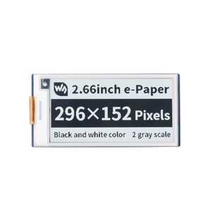 Modulo Display E-Ink E-Paper da 2.66 pollici per Raspberry Pi Pico 296*152 supporto schermo SPI nero/bianco personalizzato - Product Image 1