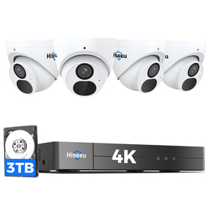 Hiseeu 4K 16频道NVR 8MP安全摄像机系统室外家庭PoE NVR套件闭路电视摄像机视频监控系统 - Product Image 1