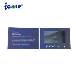 Customized Video Card Black Digital LCD Display Business Card with Large Memory Hot Stamp Printed Greeting <strong>Booklets</strong> Paper <strong>Crafts</strong> - Product Image 5