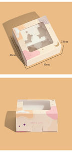 กล่องกระดาษใสสำหรับใส่คัพเค้กแบบช่องตะวันตกกล่อง2 4 6 12ช่อง - Product Image 6