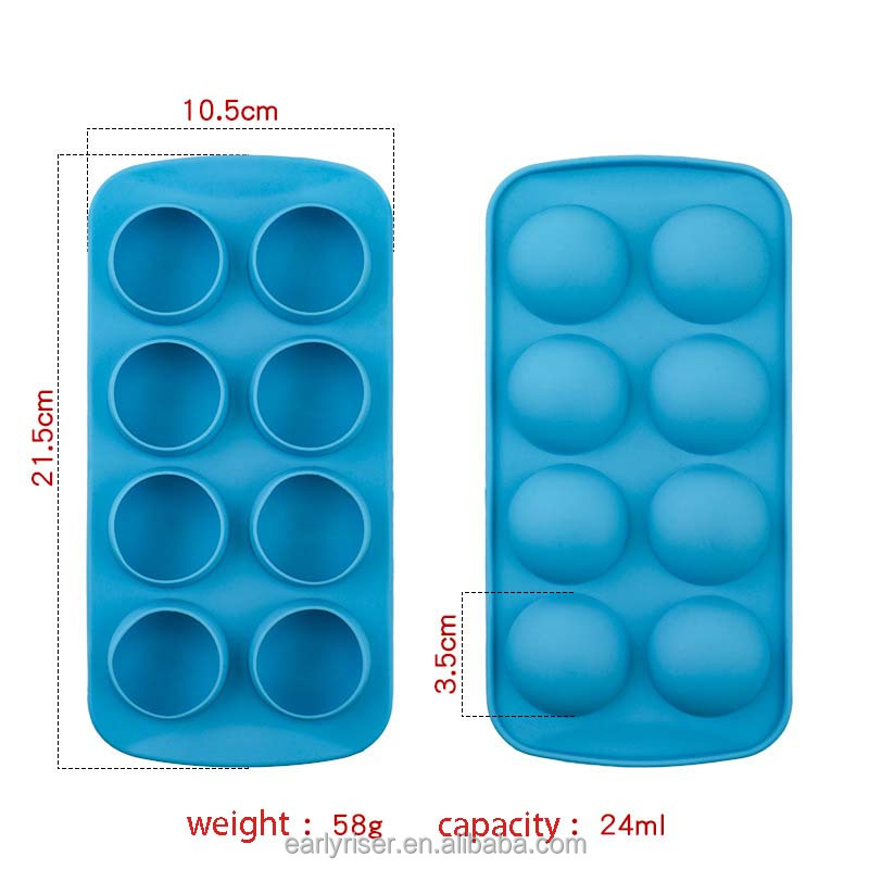 Bandeja de hielo redonda (azul)