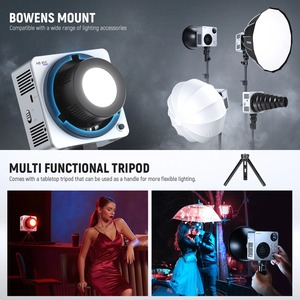 NEEWER HB80C RGBWW dahili 72Wh pil ve 100W PD ile LED Video işığı hızlı şarj 80W RGB COB sürekli çıkış aydınlatma - Product Image 5