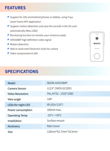 Tuya Smart Video Door Phone <strong>System</strong> with Night Vision Waterproof POE and Wifi <strong>Radio</strong> <strong>Intercom</strong> Color Camera Easy Control - Product Image 5