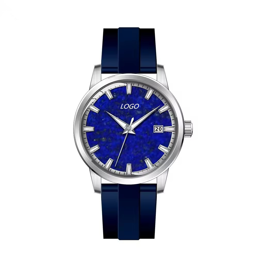 Boîtier en acier - cadran bleu