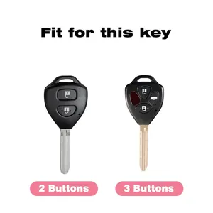 2 3 düğmeler TPU uzaktan araba anahtarı durum koruyucu kapak kabuk Fob Toyota Camry Avalon Corolla Matrix RAV4 venza'nın Yaris anahtarlık - Product Image 4