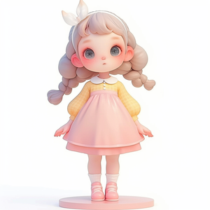 OEM tùy chỉnh dễ thương màu hồng cô gái phim hoạt hình đồ chơi sưu tập Mini <span class=keywords><strong>Pop</strong></span> Vinyl PVC hành động con số - Product Image 5