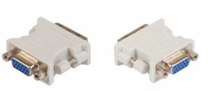 Адаптер DVI-VGA, адаптер DVI 24 + 5 Pin папа-VGA мама, видеокарта для дисплея, адаптер или конвертер