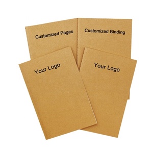 Cuaderno profesional para estudiantes y escuela, Impresión de logotipo personalizado de fábrica, papel Kraft, ejercicio, escritura, cubierta suave, encuadernación cosida