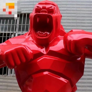 Modern yaratıcı reçine kral Kong Gorilla heykeli İskandinav tarzı hayvan özel <span class=keywords><strong>Art</strong></span> Deco Pop <span class=keywords><strong>Art</strong></span> özelliği